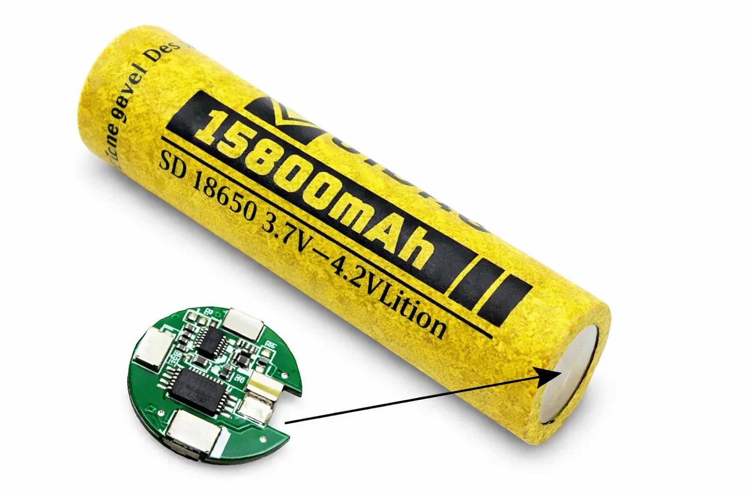 Bateria com chip memo recarregável 3.7V–4.2V