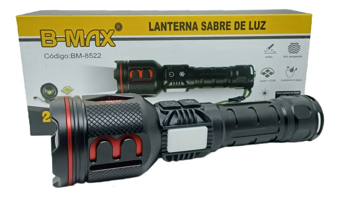 Lanterna Tática Led Super D-8522 - Foto 2 (embalagem)